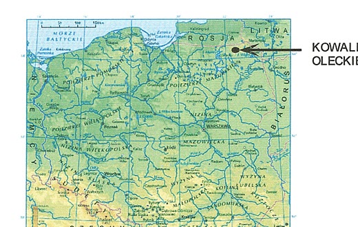 Rys. 1. Kowale Oleckie – położenie geograficzne.