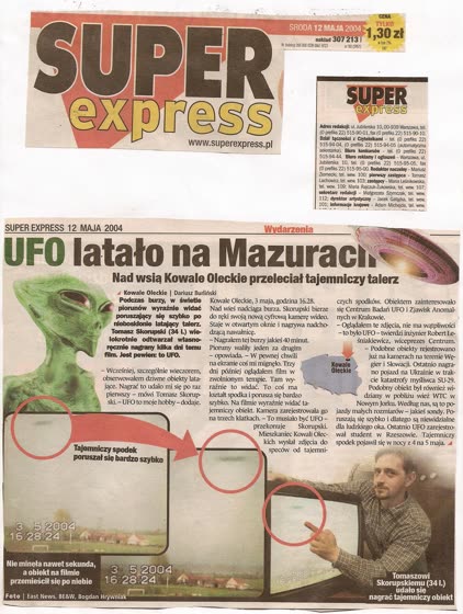 Wycinek: UFO latało na Mazurach