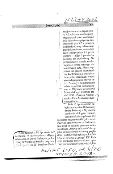 Wycinek: Kręgi zbożowe w Młynach