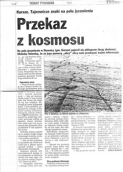 Wycinek: Przekaz z kosmosu