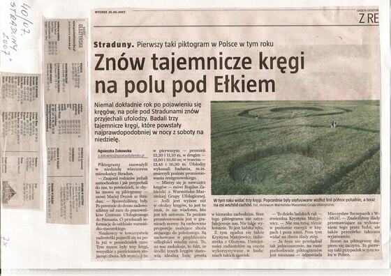 Wycinek: Znów tajemnicze kręgi na polu pod Ełkiem